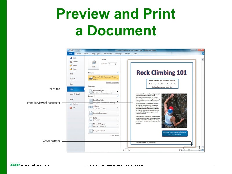 Preview and Print  a Document
